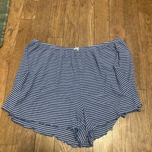 Aerie Navy Striped PJ Shorts